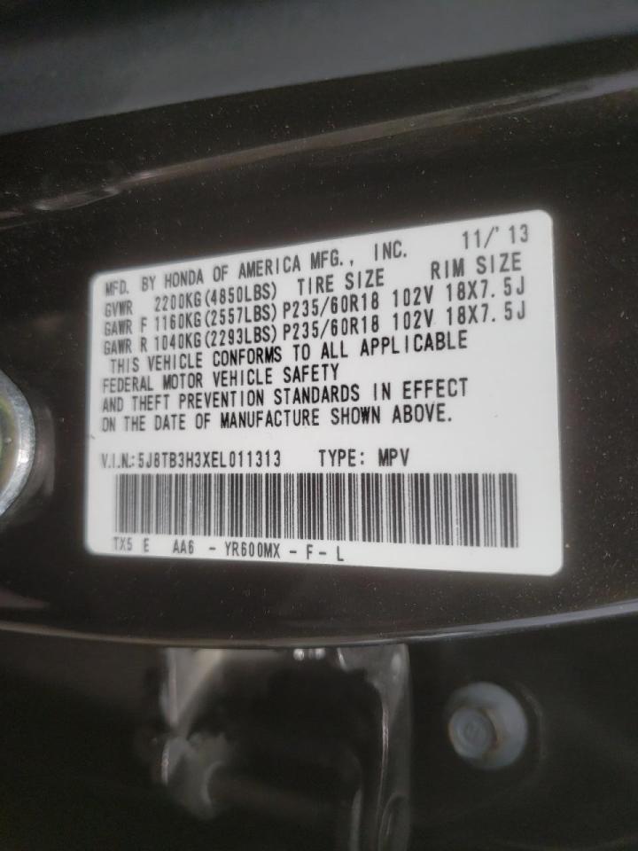 Photo 10 from auction – 2014 ACURA RDX with VIN 5J8TB3H3XEL011313