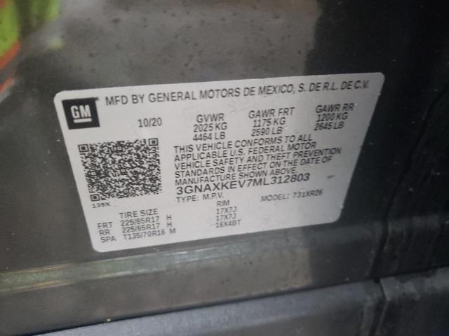 Photo 10 from auction – 2021 CHEVROLET EQUINOX LT with VIN 3GNAXKEV7ML312803