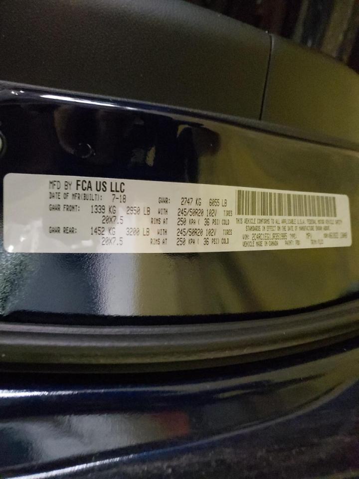 Photo 10 from auction – 2018 CHRYSLER PACIFICA T with VIN 2C4RC1EG1JR351985