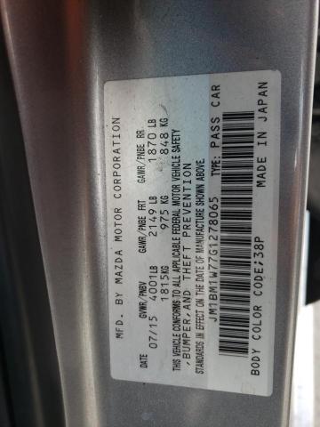 Photo 10 from auction – 2016 MAZDA 3 TOURING with VIN JM1BM1W77G1278065