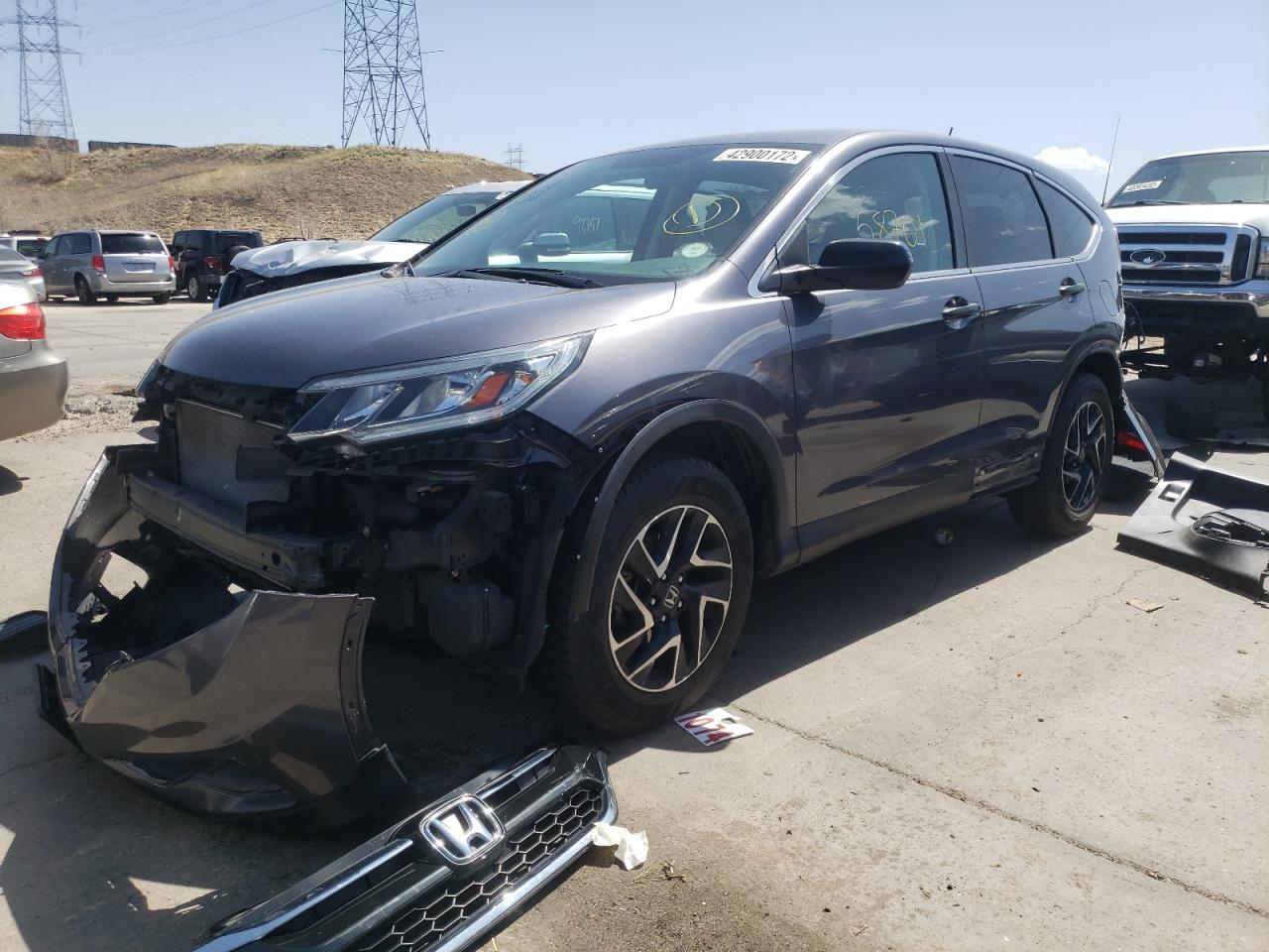 Photo 2 from auction – 2016 HONDA CR-V SE with VIN 5J6RM4H48GL060055