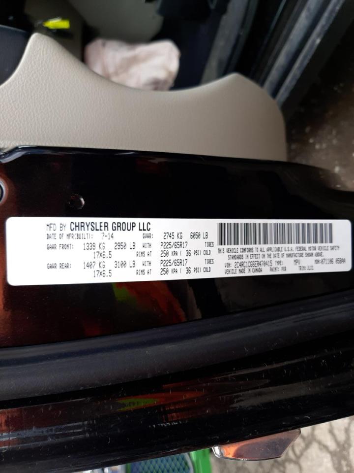 Photo 10 from auction – 2014 CHRYSLER TOWN & COU with VIN 2C4RC1CG6ER470415