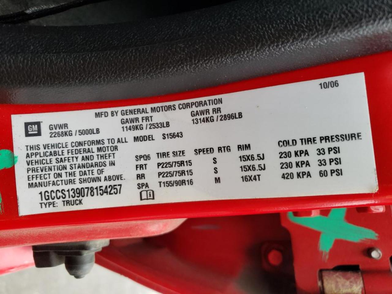 Photo 10 from auction – 2007 CHEVROLET COLORADO with VIN 1GCCS139078154257