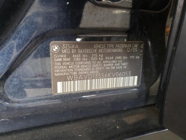 Photo 10 from auction – 2006 BMW 325 XI with VIN WBAVD13556KV06053