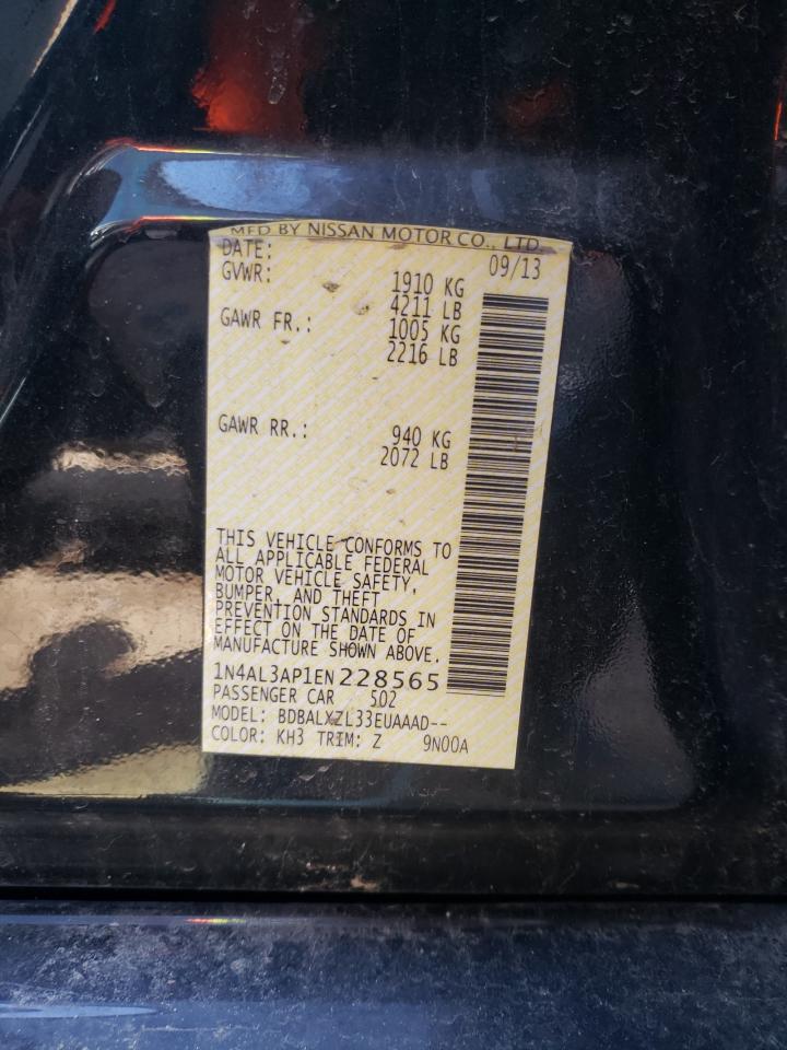 Photo 10 from auction – 2014 NISSAN ALTIMA 2.5 with VIN 1N4AL3AP1EN228565