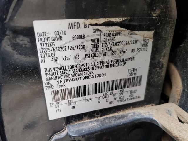 Photo 10 from auction – 2011 FORD F350 SUPER with VIN 1FT8W3BT9BEA12891