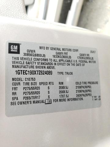 Photo 10 from auction – 2007 GMC NEW SIERRA with VIN 1GTEC190X7Z624089