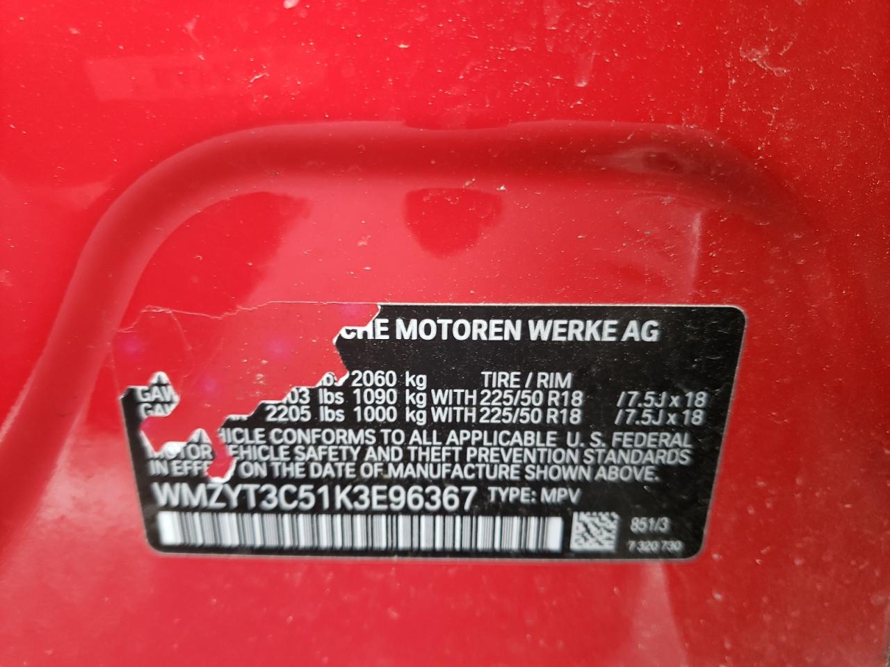 Photo 10 from auction – 2019 MINI COOPER S C with VIN WMZYT3C51K3E96367