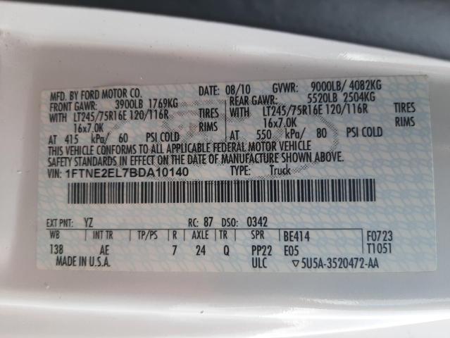 Photo 10 from auction – 2011 FORD ECONOLINE with VIN 1FTNE2EL7BDA10140