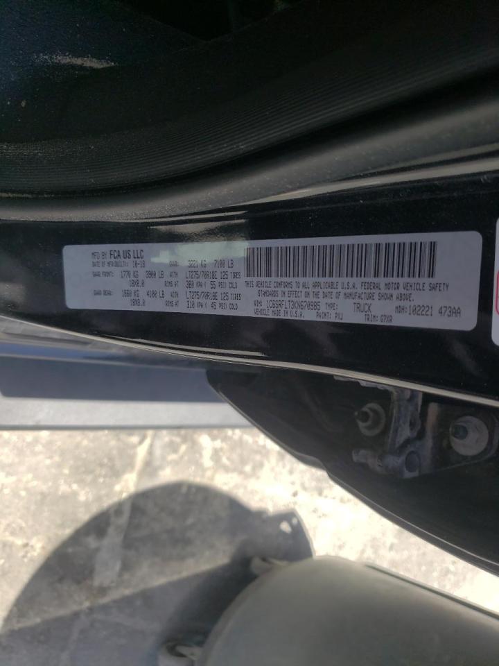 Photo 10 from auction – 2019 RAM 1500 REBEL with VIN 1C6SRFLT3KN670985