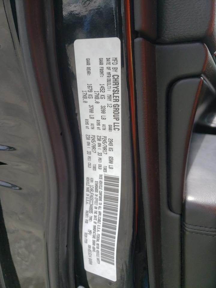 Photo 10 from auction – 2012 JEEP GRAND CHER with VIN 1C4RJFAG5CC340895