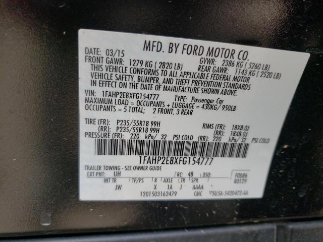 Photo 10 from auction – 2015 FORD TAURUS SEL with VIN 1FAHP2E8XFG154777
