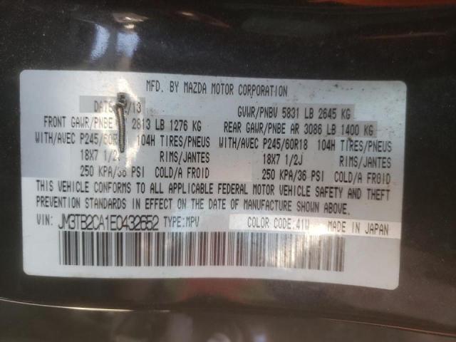 Photo 10 from auction – 2014 MAZDA CX-9 TOURI with VIN JM3TB2CA1E0432652