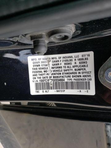 Photo 10 from auction – 2016 HONDA CIVIC EX with VIN 19XFC1F36GE034664