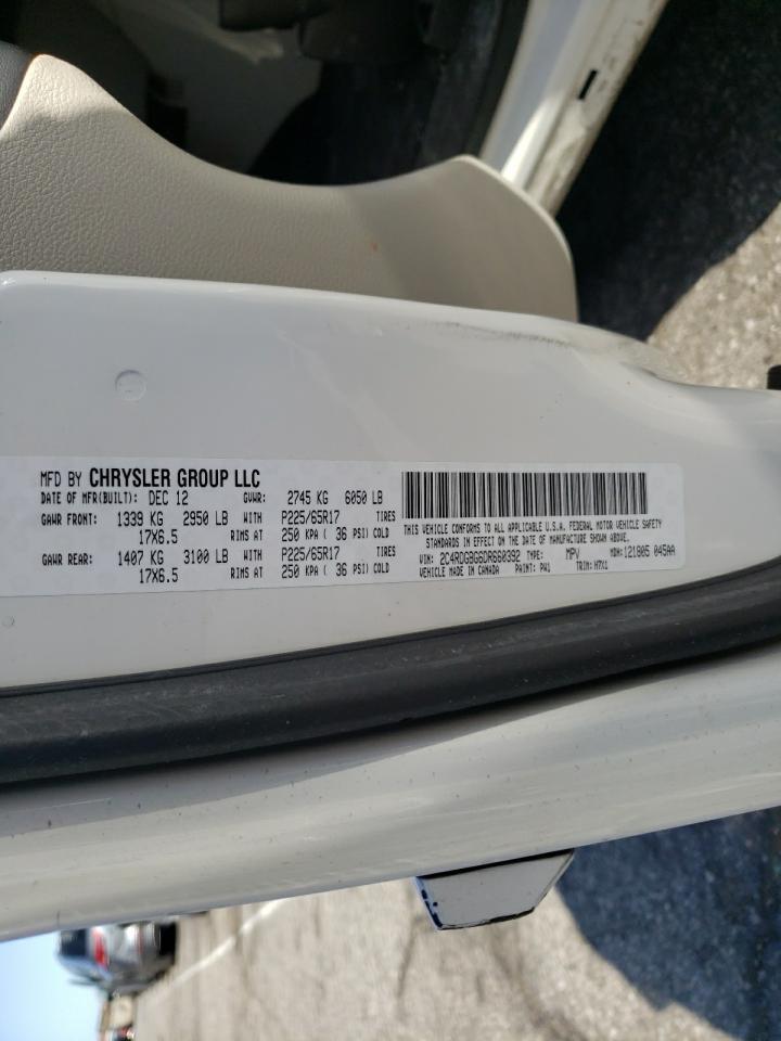 Photo 10 from auction – 2013 DODGE GRAND CARA with VIN 2C4RDGBG6DR660392