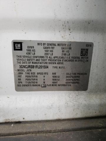 Photo 10 from auction – 2015 CHEVROLET TRAX 1LT with VIN 3GNCJRSB1FL201504