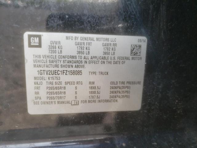 Photo 10 from auction – 2015 GMC SIERRA K15 with VIN 1GTV2UEC1FZ158085