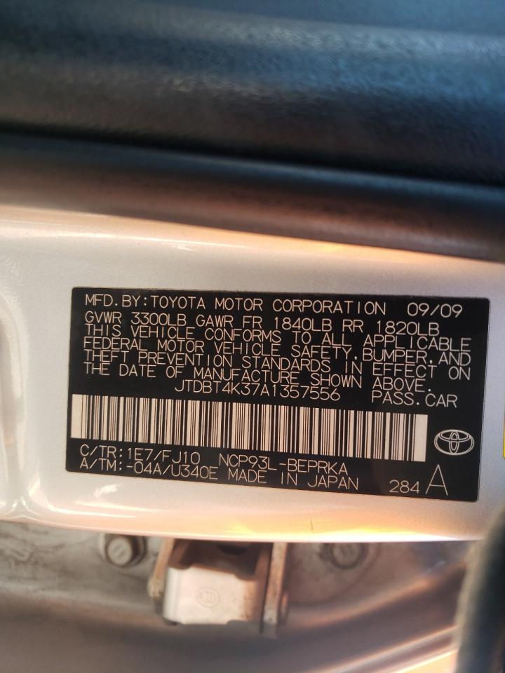 Photo 10 from auction – 2010 TOYOTA YARIS with VIN JTDBT4K37A1357556