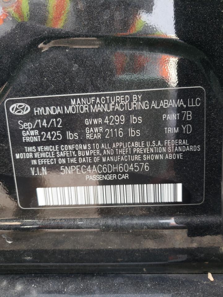 Photo 10 from auction – 2013 HYUNDAI SONATA SE with VIN 5NPEC4AC6DH604576