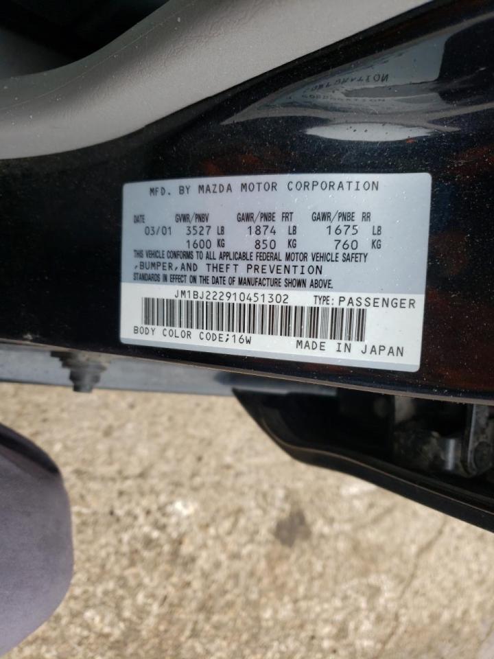 Photo 10 from auction – 2001 MAZDA UK with VIN JM1BJ222910451302