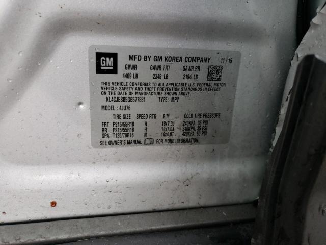 Photo 10 from auction – 2016 BUICK ENCORE with VIN KL4CJESB5GB577881