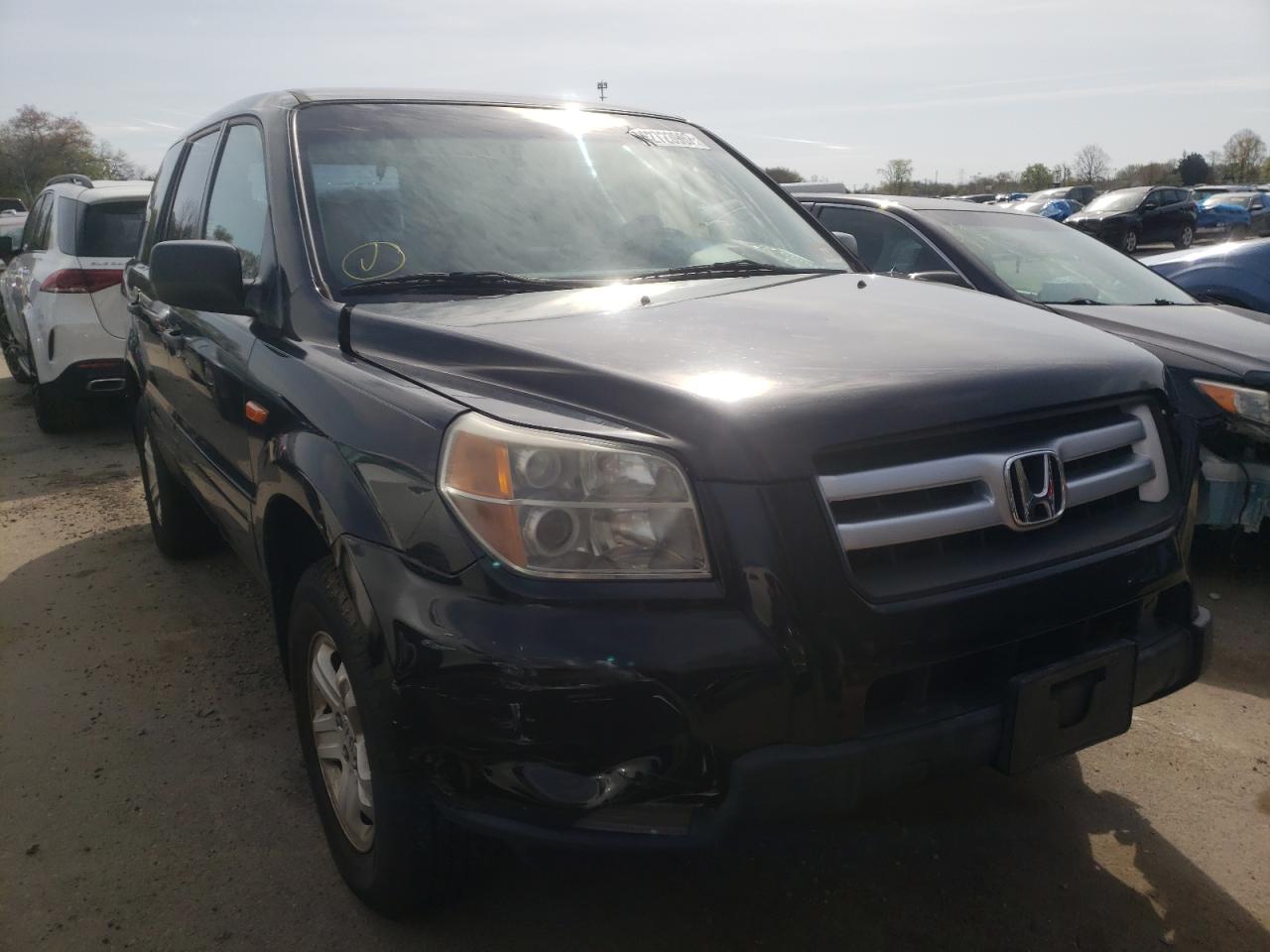 HONDA PILOT LX 2007 with VIN 5FNYF18157B014895 - Photo from auction