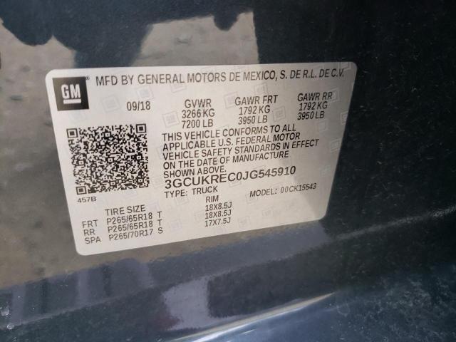 Photo 10 from auction – 2018 CHEVROLET SILVERADO with VIN 3GCUKREC0JG545910