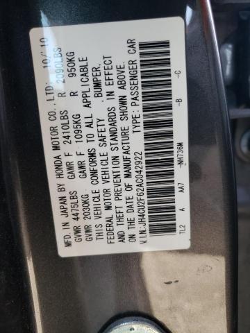 Photo 10 from auction – 2010 ACURA TSX with VIN JH4CU2F62AC042922