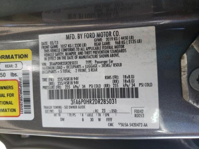 Photo 10 from auction – 2013 FORD FUSION SE with VIN 3FA6P0HR2DR285031