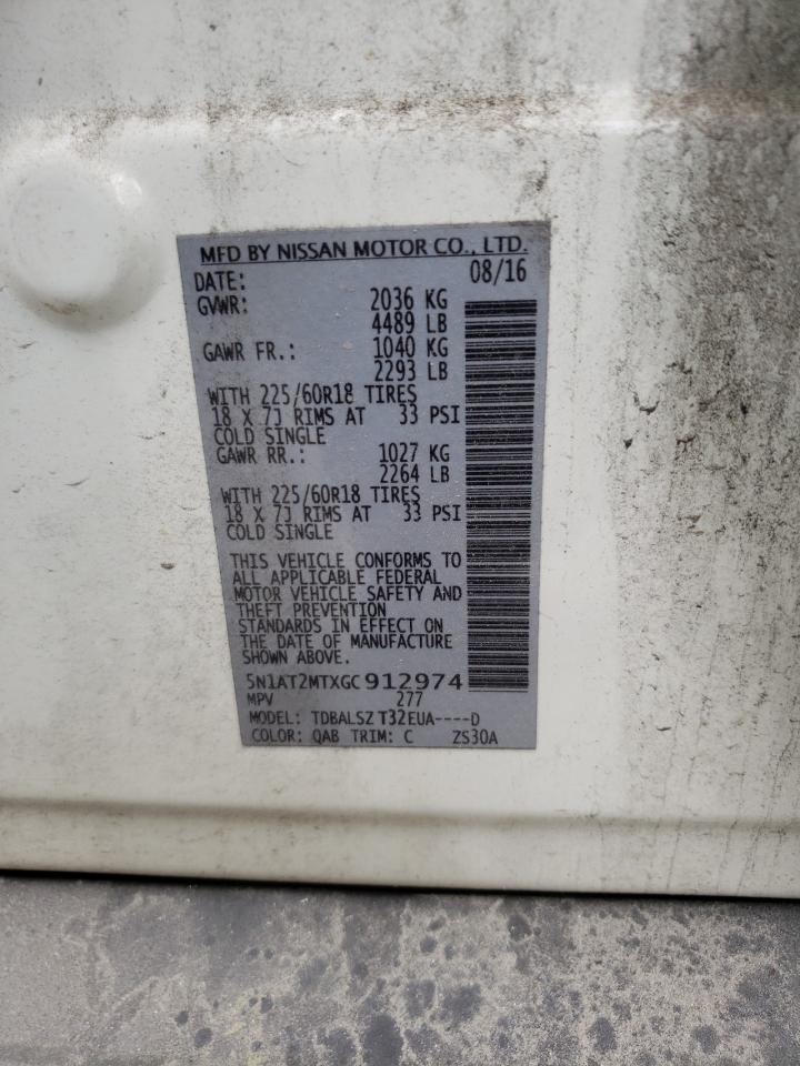 Photo 10 from auction – 2016 NISSAN ROGUE S with VIN 5N1AT2MTXGC912974