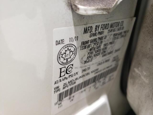 Photo 10 from auction – 2012 LINCOLN MKX with VIN 2LMDJ8JK0CBL10259