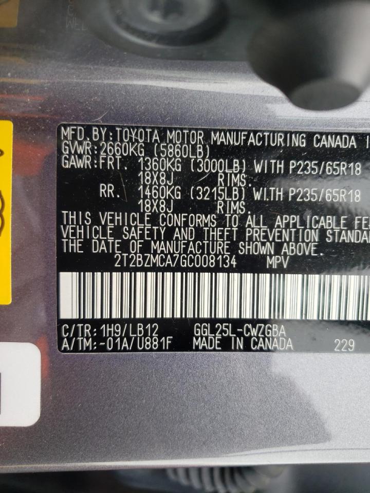 Photo 10 from auction – 2016 LEXUS RX with VIN 2T2BZMCA7GC008134