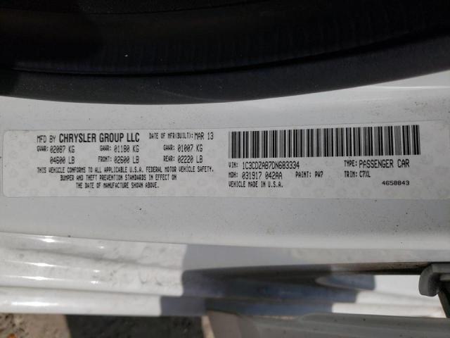 Photo 10 from auction – 2013 DODGE AVENGER SE with VIN 1C3CDZAB7DN683334