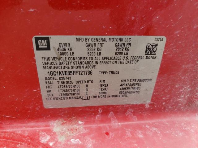 Photo 10 from auction – 2015 CHEVROLET SILVERADO with VIN 1GC1KVE85FF121736