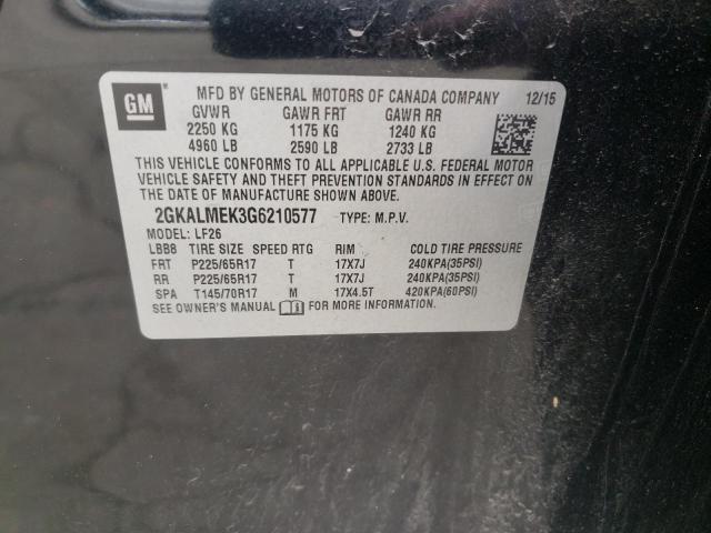 Zdjęcie 10 z aukcji – 2016 GMC TERRAIN SL z VIN 2GKALMEK3G6210577