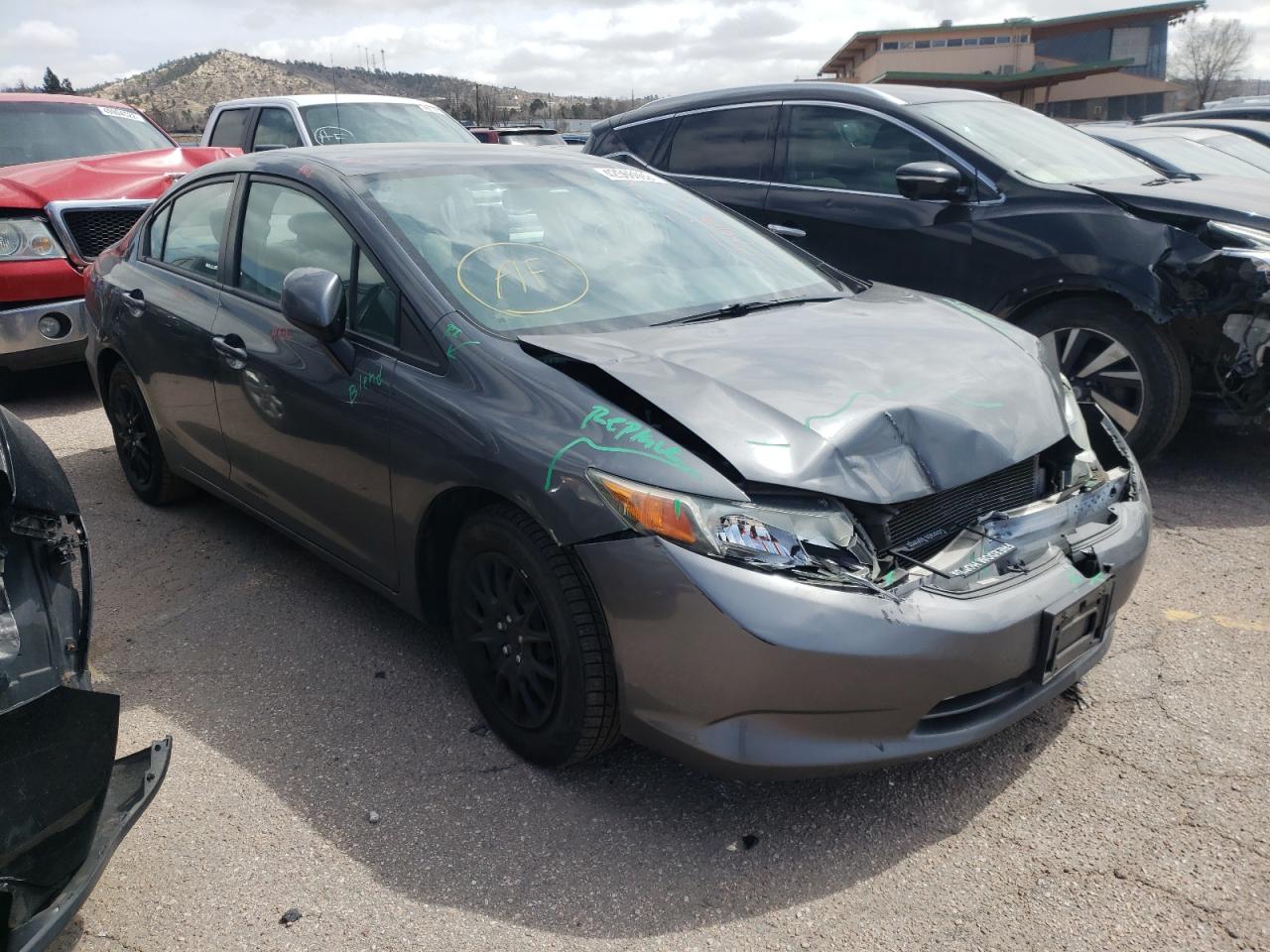 HONDA CIVIC LX 2012 with VIN 2HGFB2F52CH558176 - Photo from auction