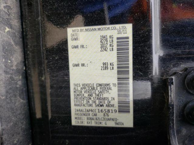 Photo 10 from auction – 2012 NISSAN ALTIMA BAS with VIN 1N4AL2AP4CC165819