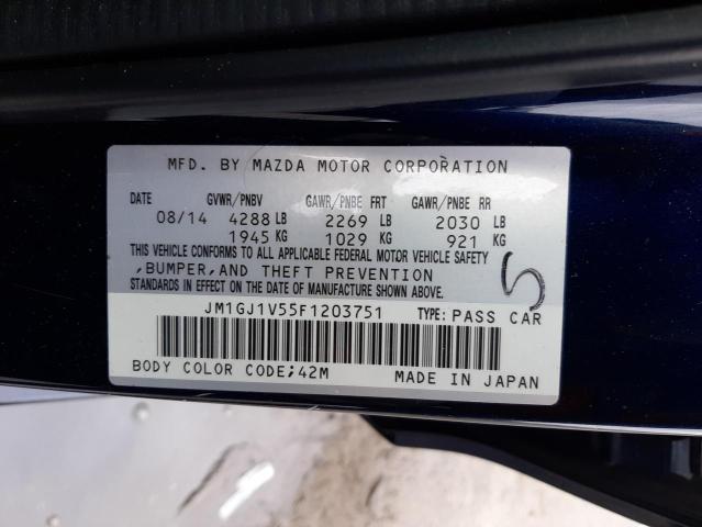 Photo 10 from auction – 2015 MAZDA 6 TOURING with VIN JM1GJ1V55F1203751