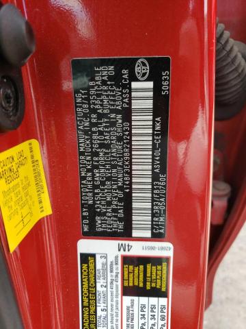 Photo 10 from auction – 2011 TOYOTA CAMRY BASE with VIN 4T4BF3EK9BR212430