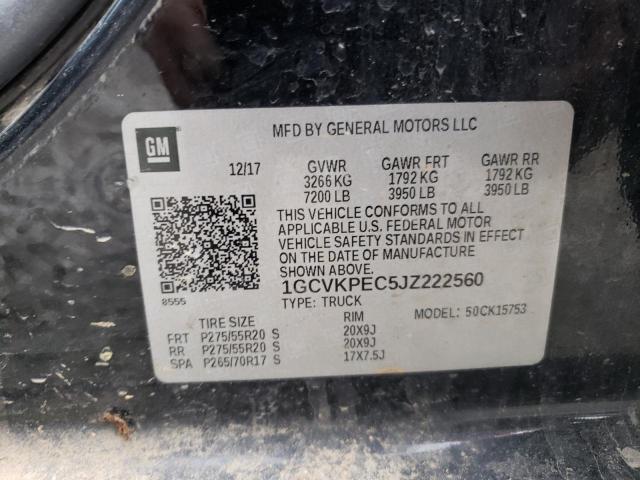 Photo 10 from auction – 2018 CHEVROLET SILVERADO with VIN 1GCVKPEC5JZ222560