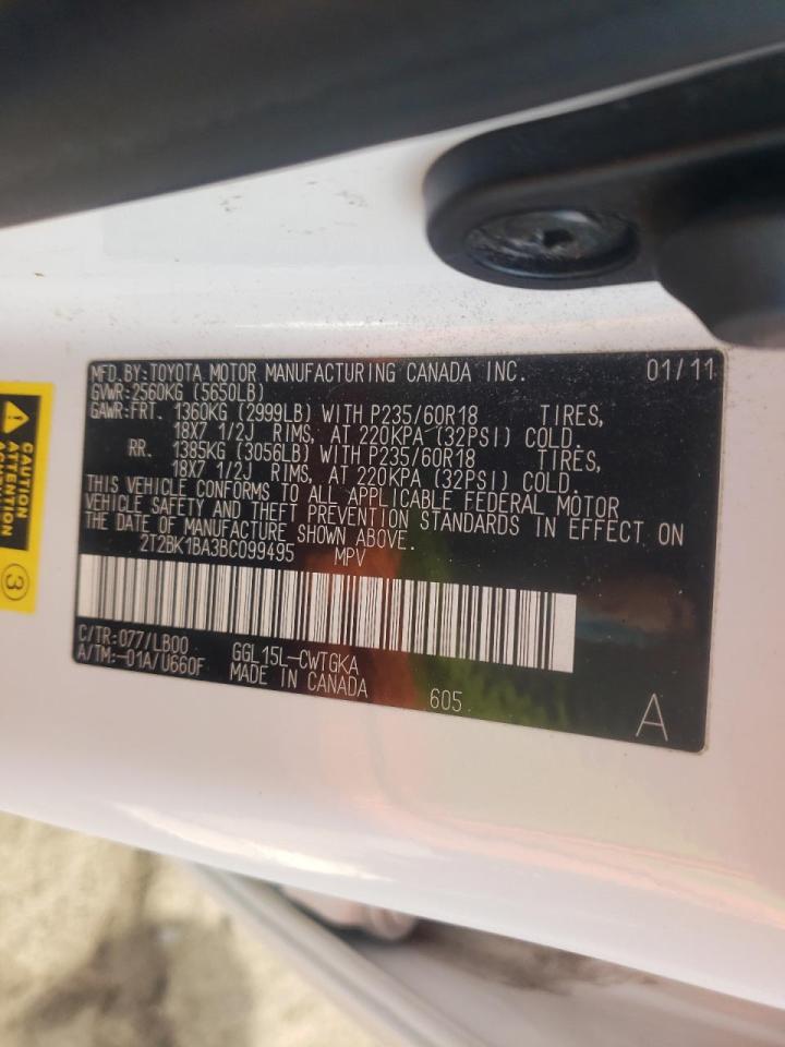 Photo 10 from auction – 2011 LEXUS RX 350 with VIN 2T2BK1BA3BC099495
