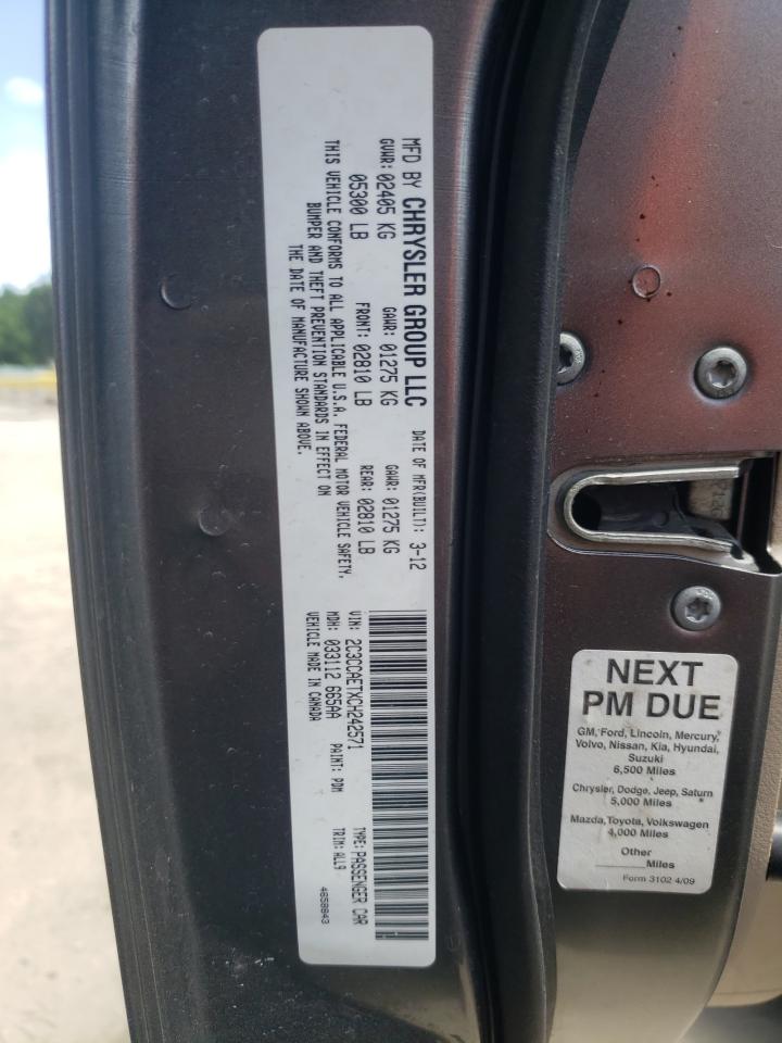 Photo 10 from auction – 2012 CHRYSLER 300C with VIN 2C3CCAETXCH242571