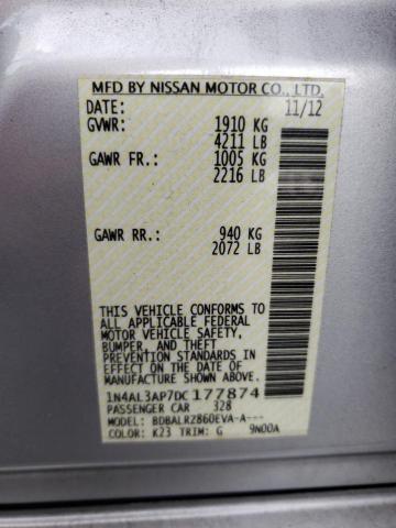 Photo 10 from auction – 2013 NISSAN ALTIMA 2.5 with VIN 1N4AL3AP7DC177874