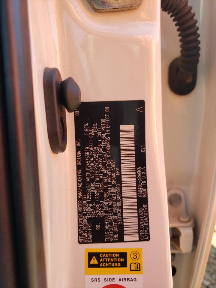 Photo 10 from auction – 2013 TOYOTA HIGHLANDER with VIN 5TDYK3EH8DS091583