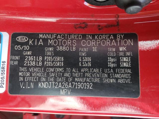 Zdjęcie 10 z aukcji – 2010 KIA SOUL + z VIN KNDJT2A26A7190192