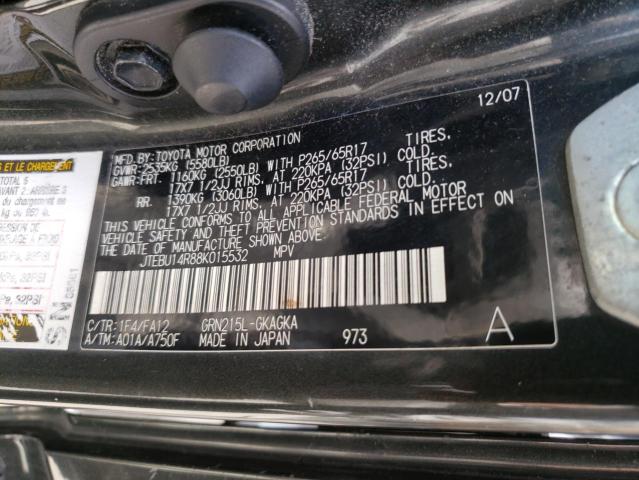 Photo 10 from auction – 2008 TOYOTA 4RUNNER SR with VIN JTEBU14R88K015532
