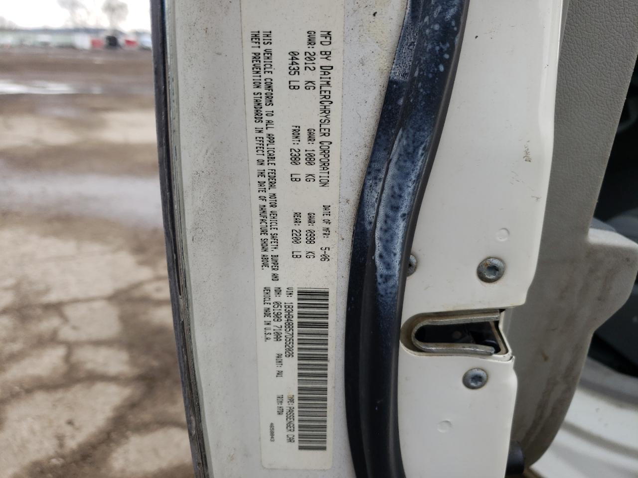 Photo 10 from auction – 2007 DODGE CALIBER SX with VIN 1B3HB48B57D552026