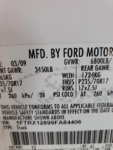 Photo 10 from auction – 2009 FORD F150 SUPER with VIN 1FTRX12899FA84406