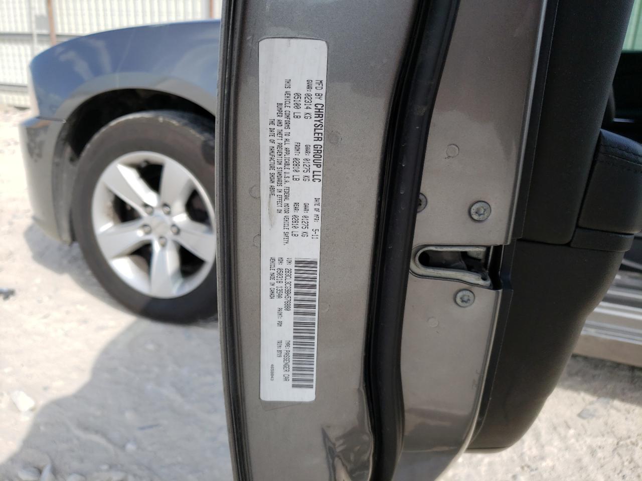 Photo 10 from auction – 2011 DODGE CHARGER with VIN 2B3CL3CG9BH576880