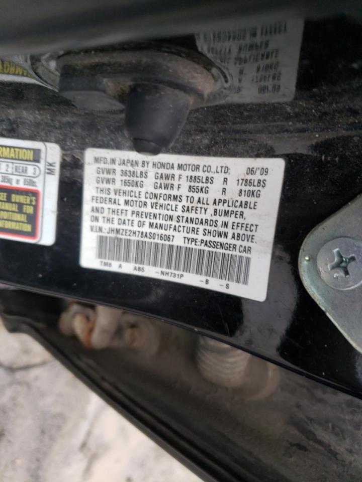 Photo 10 from auction – 2010 HONDA INSIGHT EX with VIN JHMZE2H78AS016067